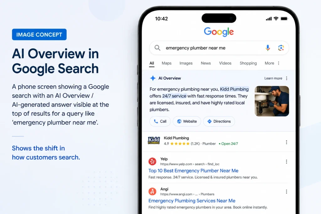 google air search overview search result for emergency plumbing near me